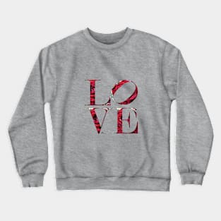 LOVE- Unique Love sign filled with tiny roses Crewneck Sweatshirt